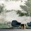Tropical trees and leaves for digital printing wallpaper, custom Wallpaper - 3D illustration - Image 3