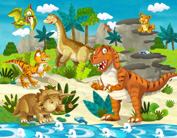 The dinosaur land - illustration for children - Image 2