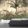 Tropical trees and leaves for digital printing wallpaper, custom design wallpaper - Image 2
