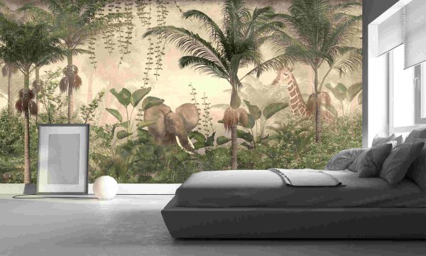 Tropical trees and leaves for digital printing wallpaper, custom design wallpaper - Image 2