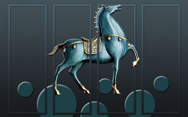 Modern-3D-Relief-Running-Horse - Image 2