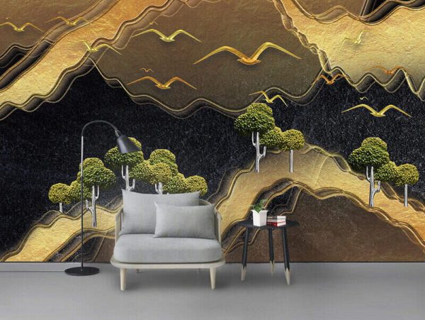 Modern Abstract Mountain Forest Sky Bird - Image 2