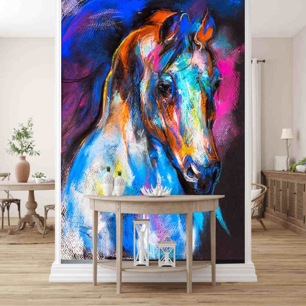 Original pastel painting of a horse on a cardboard. Modern art. - Image 3