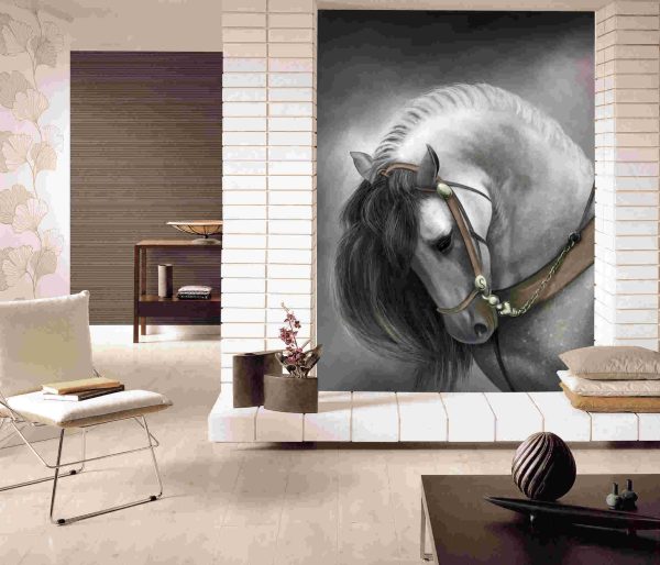 Painted white horse