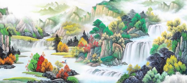 Abstract Ink and Wash Landscape Art Decorative Painting