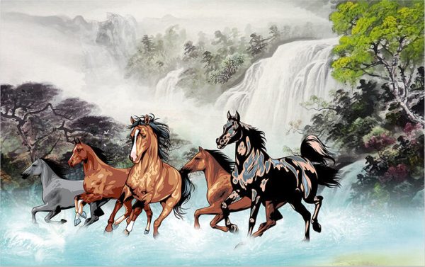 Painting-Style-Horse-Landscape-Pattern - Image 2