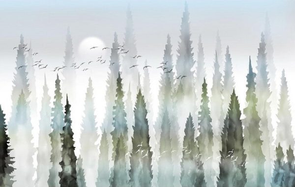 Modern Forest Bird Wallpaper - Image 2