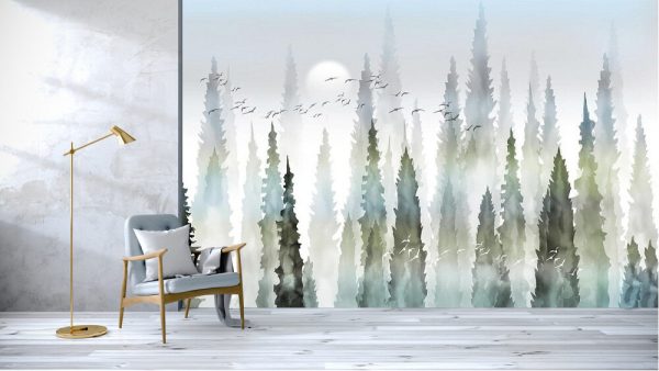 Modern Forest Bird Wallpaper - Image 3