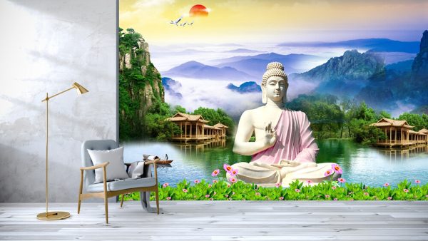 3d Buddha Wallpaper With Nature Background - Image 2