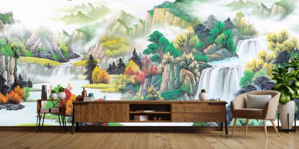 Abstract Ink and Wash Landscape Art Decorative Painting - Image 2