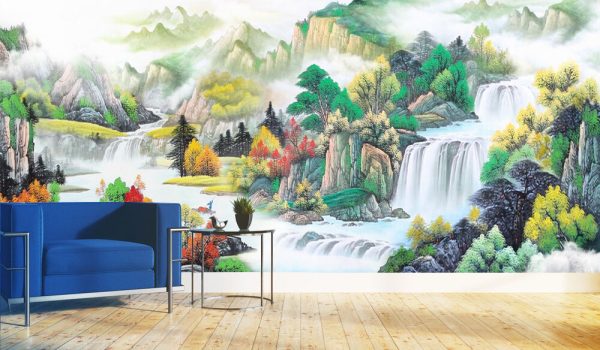 Abstract Ink and Wash Landscape Art Decorative Painting - Image 3
