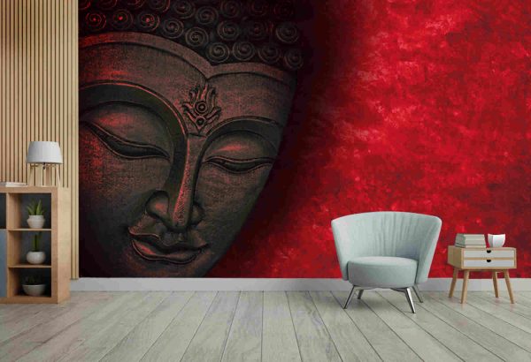 Buddha image with red background - Image 2