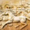 Stone sculpture of horse on wall - Image 2