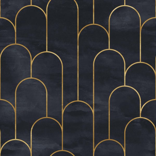 Seamless geometric pattern on paper texture. Art Deco background - Image 2