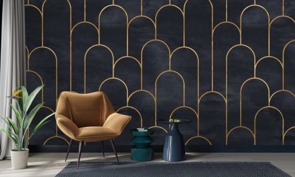 Seamless geometric pattern on paper texture. Art Deco background - Image 3