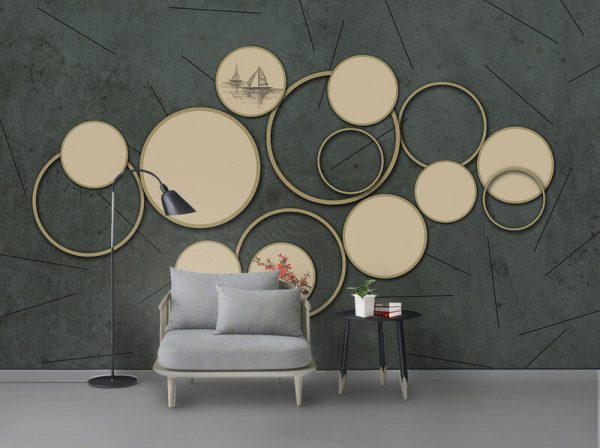 Modern Simple Geometric Splicing Background Wall