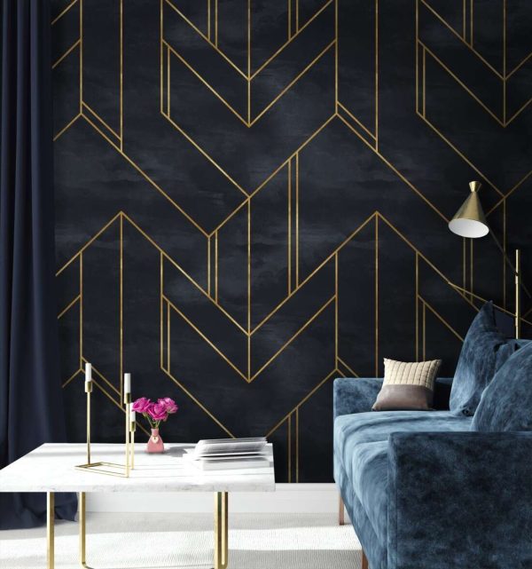 Seamless geometric pattern on paper texture. Art Deco background - Image 3