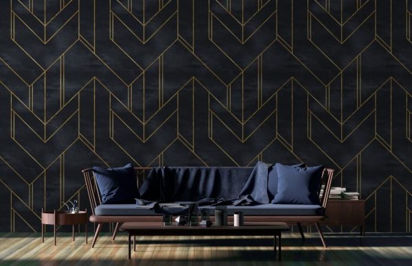 Seamless geometric pattern on paper texture. Art Deco background - Image 4