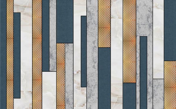 Modern Colour Block Mosaic Geometric Graphic Background Wall - Image 2