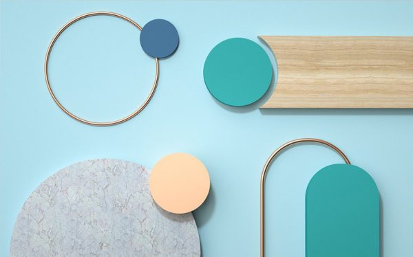 Blue Modern Geometric Creative Graphic Background Wall - Image 3