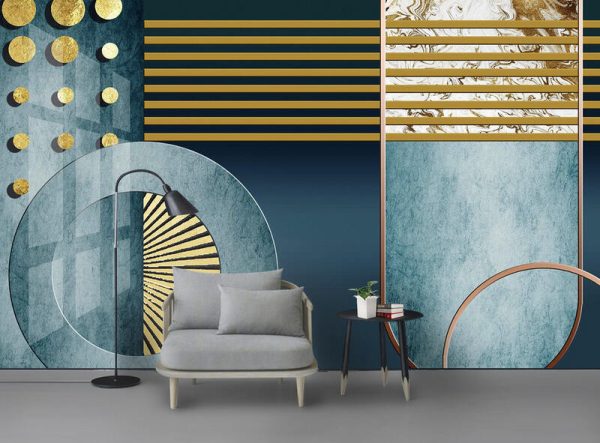 Modern Light Luxury Style Geometric Background Wall