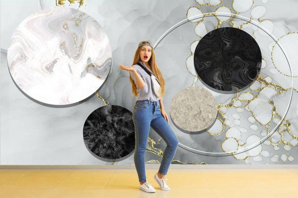 Geometric Modern Marble Texture Background Wall