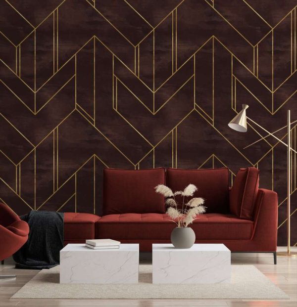 Seamless geometric pattern on paper texture. Art Deco background - Image 8