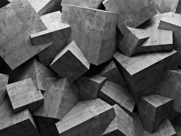 Concrete 3d cube wall background - Image 2