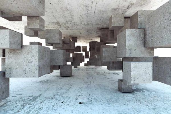 Abstract geometric background of concrete cubes - Image 2