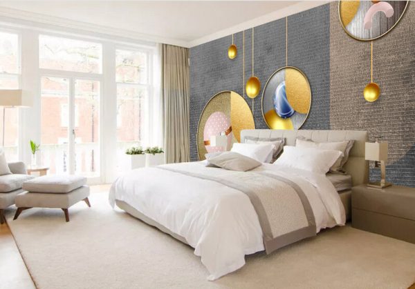 Modern Light Luxury Golden Abstract Geometric Shape - Image 3