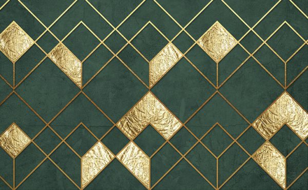Modern Light Luxury 3d Geometric Metal Line Wall Background - Image 2