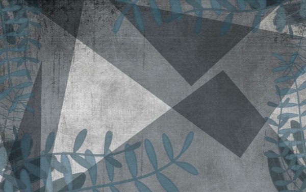 Tropical Plant Leaves Modern Geometric Background Wall - Image 3