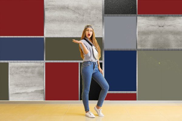 Modern Geometric Abstract Background Wall